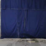 Штора на ворота гаража из «оксфорда», составная с лабрекеном