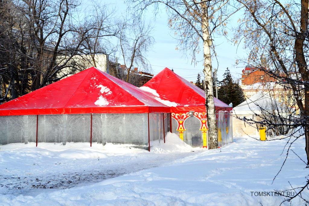 Изготовление шатров павильонов в Томске для компании Лёдберри