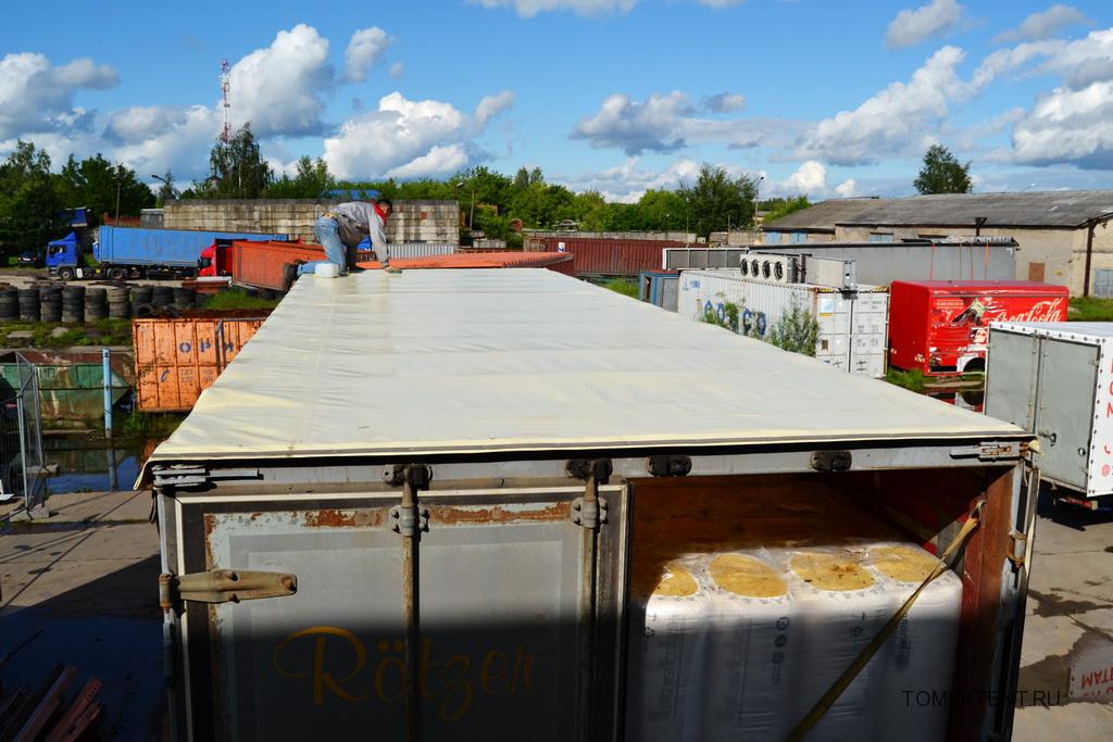 Замена крыши на прицеп Schmitz 8,5 метров