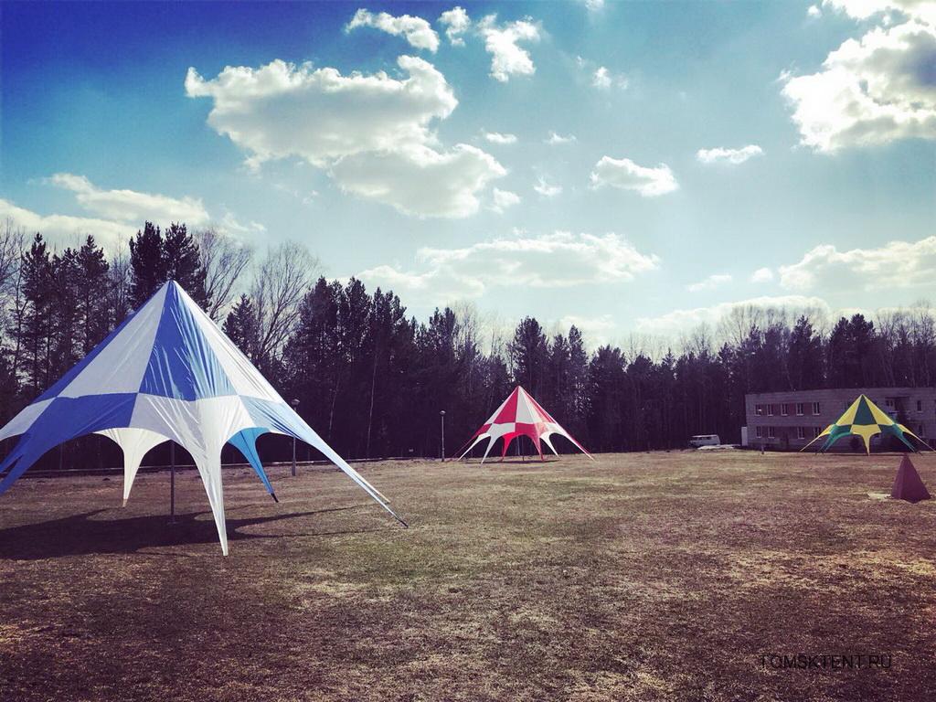 Одномачтовые шатры для детского лагеря